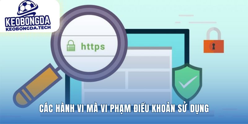 Điều khoản sử dụng vạch rõ những vùng cấm nguy hiểm